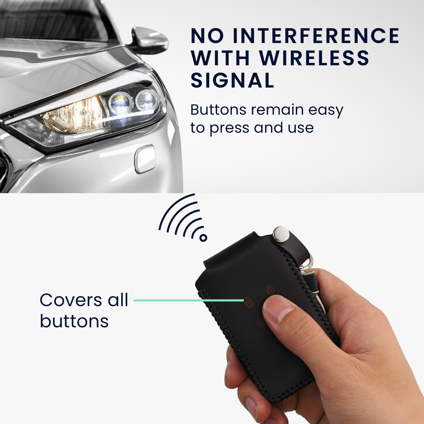 Hülle für Renault 4-Tasten Smartkey Autoschlüssel (nur Keyless Go)