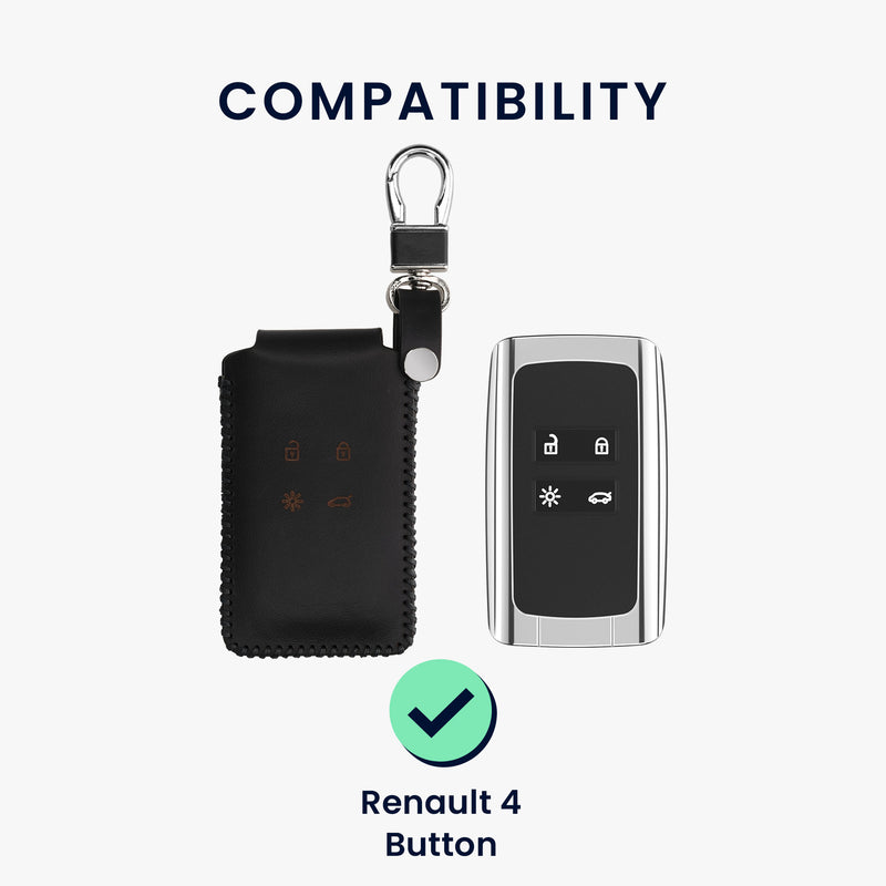 Hülle für Renault 4-Tasten Smartkey Autoschlüssel (nur Keyless Go)