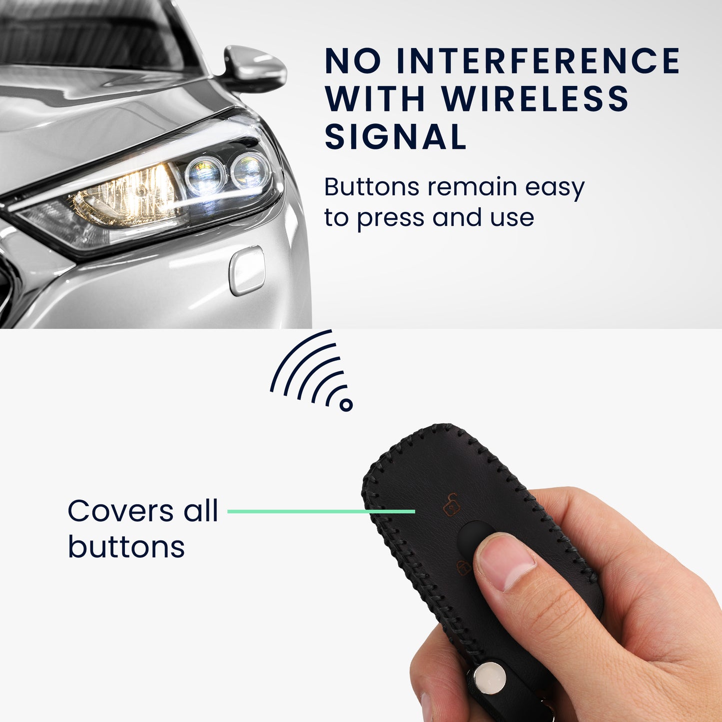 kwmobile Autoschlüssel Hülle kompatibel mit BMW 3-Tasten Funk Autoschlüssel (nur Keyless Go) Schlüsselhülle - Schlüssel Tasche