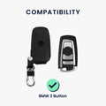 kwmobile Autoschlüssel Hülle kompatibel mit BMW 3-Tasten Funk Autoschlüssel (nur Keyless Go) Schlüsselhülle - Schlüssel Tasche