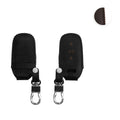 kwmobile Leder Autoschlüssel Hülle kompatibel mit Audi 3-Tasten Autoschlüssel Keyless Schlüsselhülle - Schlüssel Tasche Braun Braun  