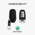 kwmobile Autoschlüssel Hülle kompatibel mit Audi 3-Tasten Keyless Schlüsselhülle Tasche
