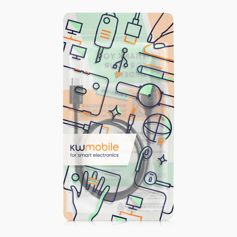 kwmobile USB C Ladekabel kompatibel mit Garmin Forerunner 265 / 265S / 965 / Forerunner 970 / 165 / 570 Kabel Charger Smart Watch Typ C Ersatzkabel Fitnesstracker Aufladekabel