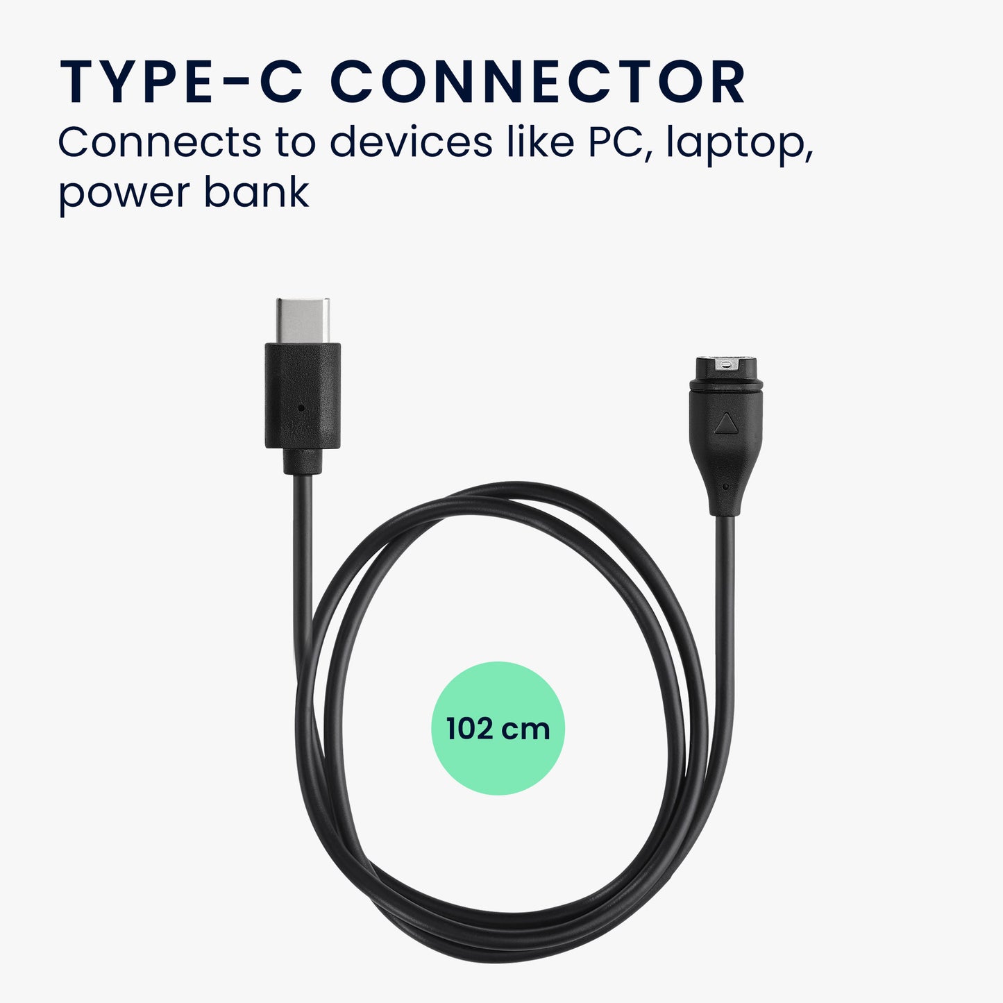 kwmobile USB C Ladekabel kompatibel mit Garmin Forerunner 265 / 265S / 965 / Forerunner 970 / 165 / 570 Kabel Charger Smart Watch Typ C Ersatzkabel Fitnesstracker Aufladekabel
