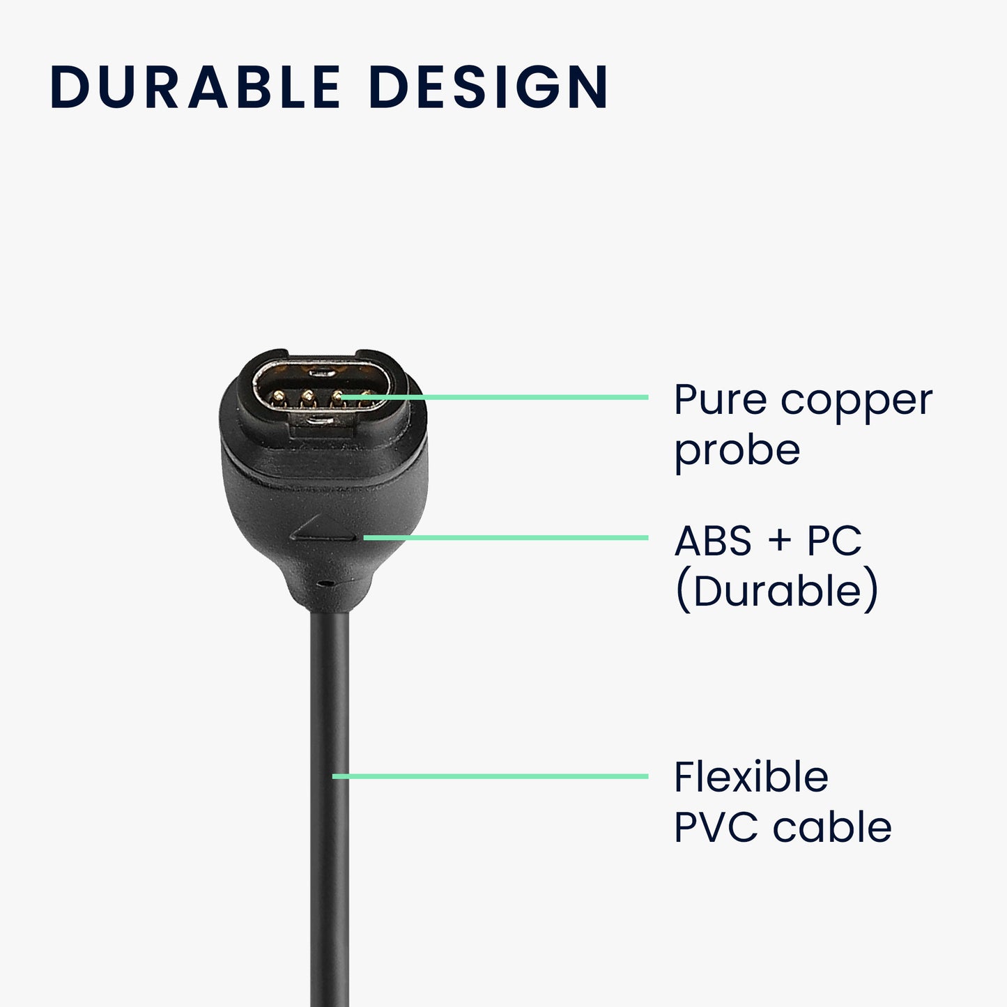 kwmobile USB C Ladekabel kompatibel mit Garmin Forerunner 265 / 265S / 965 / Forerunner 970 / 165 / 570 Kabel Charger Smart Watch Typ C Ersatzkabel Fitnesstracker Aufladekabel
