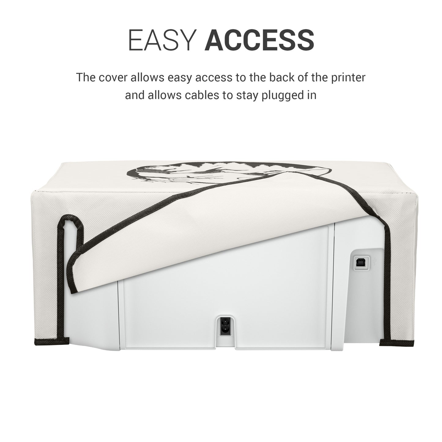 kwmobile Cover kompatibel mit HP DeskJet 2755e / DeskJet 2720e / 2710e / 2820e / 2721e - Tasche Hülle Drucker - Staubschutzhülle Schutzhaube Schutzhülle