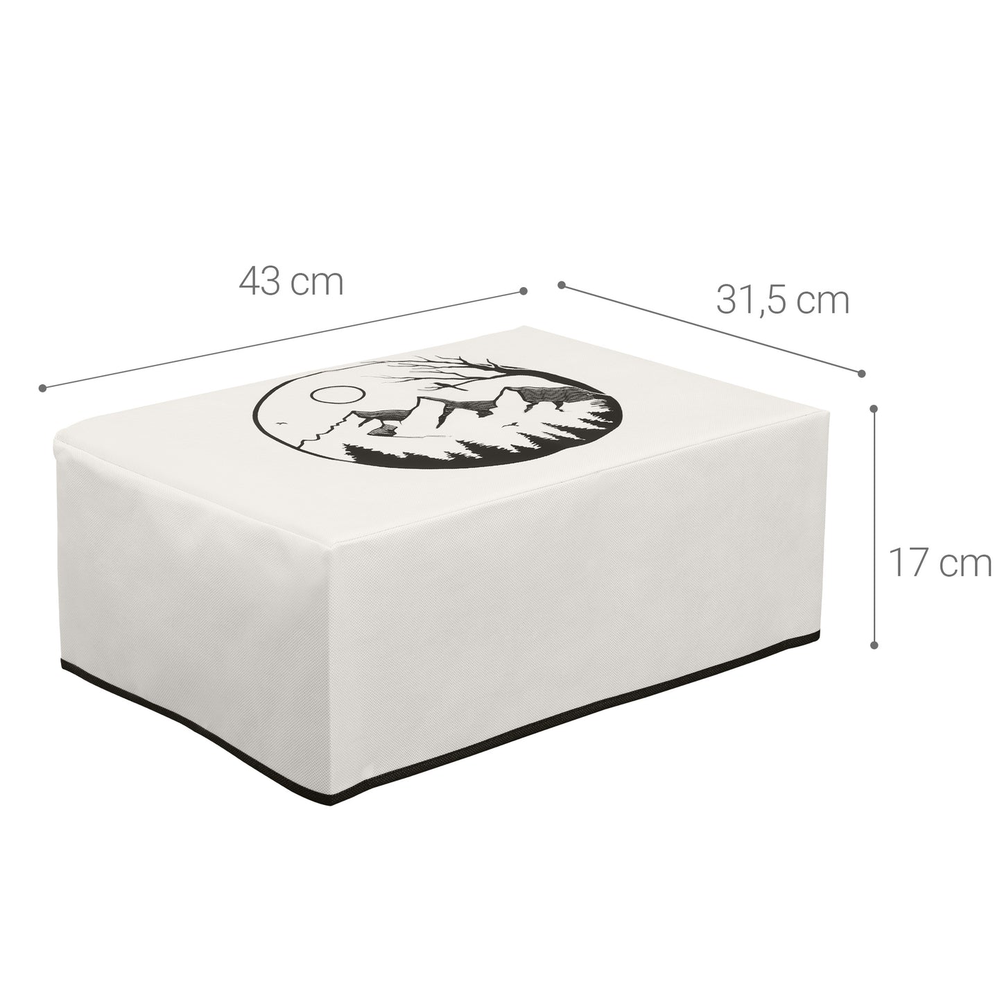 kwmobile Cover kompatibel mit HP DeskJet 2755e / DeskJet 2720e / 2710e / 2820e / 2721e - Tasche Hülle Drucker - Staubschutzhülle Schutzhaube Schutzhülle