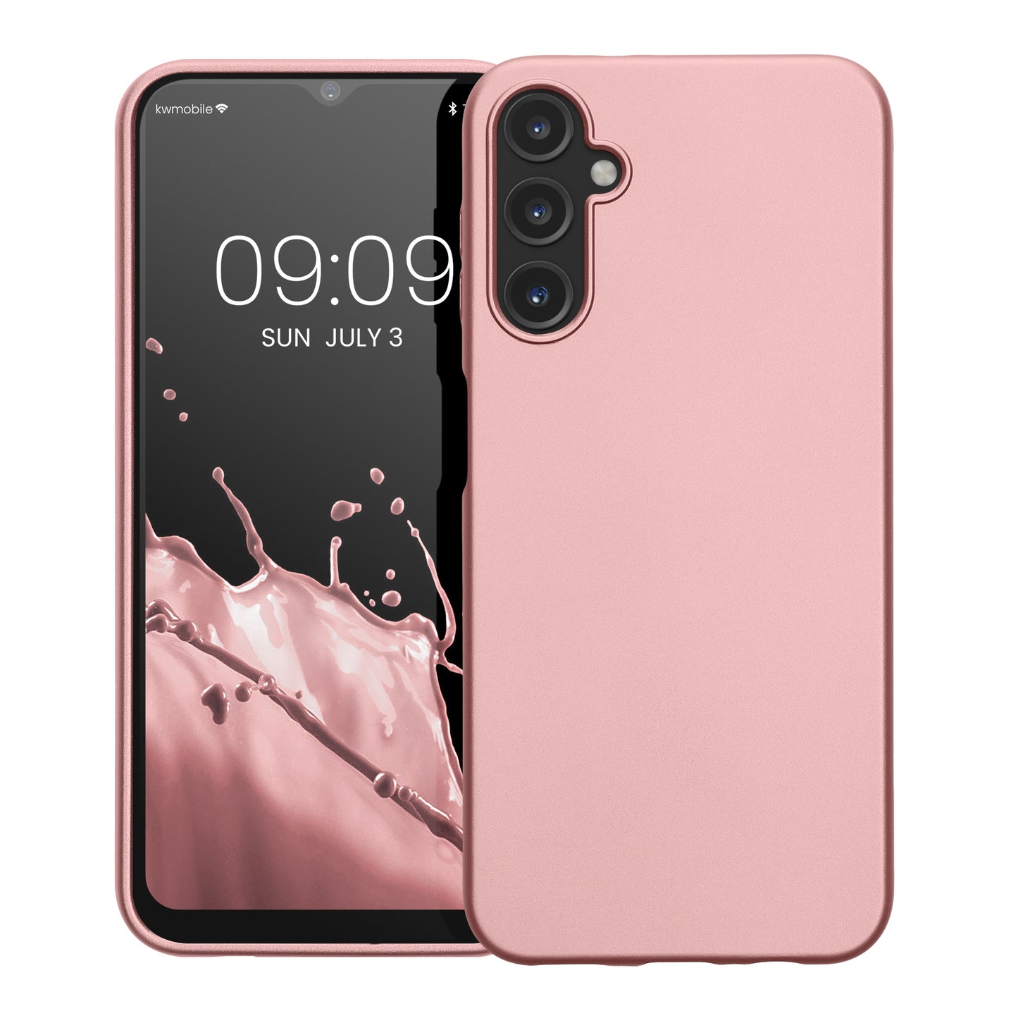 kwmobile Handyhülle für Samsung Galaxy A14 5G Hülle - Silikon Case schimmernd - Schutzhülle Cover