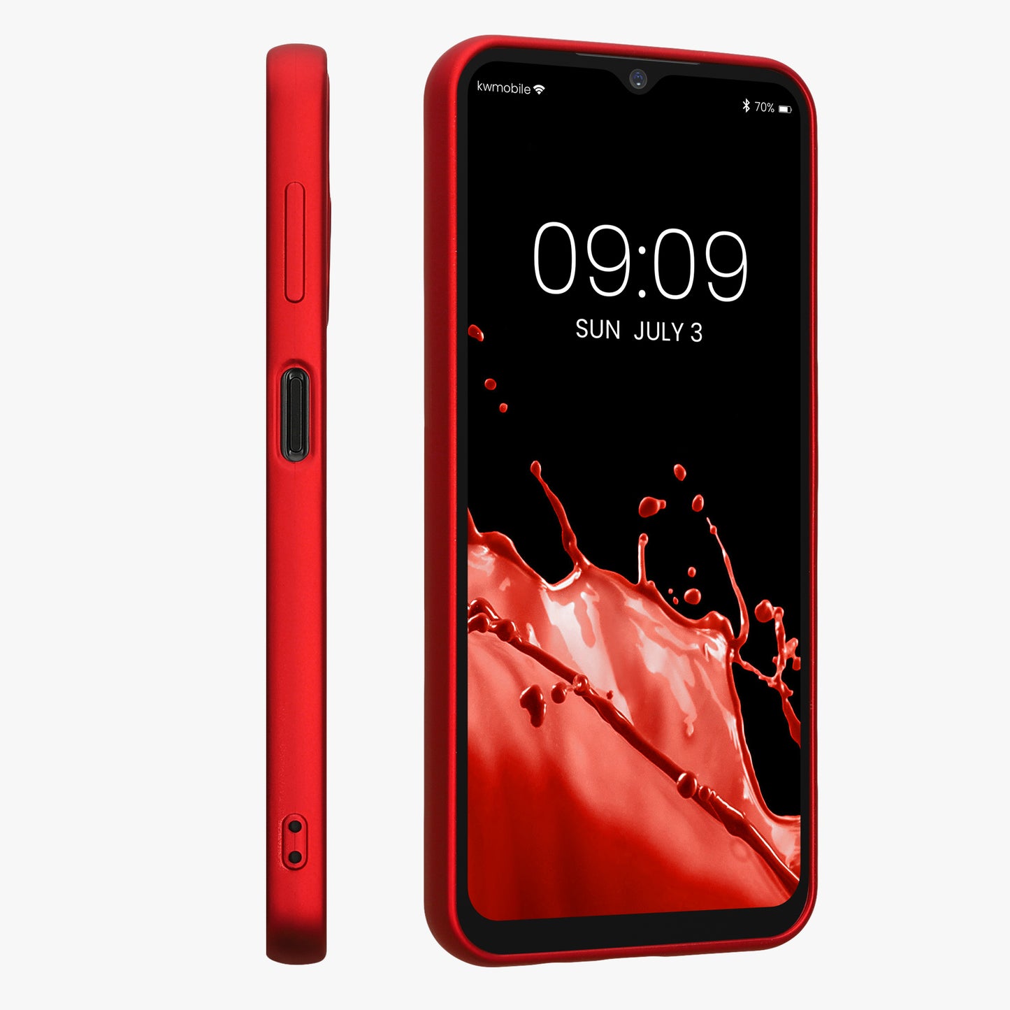 kwmobile Handyhülle für Samsung Galaxy A14 5G Hülle - Silikon Case schimmernd - Schutzhülle Cover