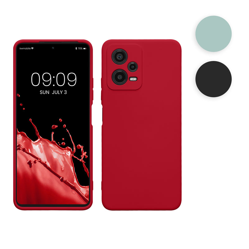 kwmobile Slim Case kompatibel mit Xiaomi Redmi Note 12 5G / POCO X5 5G Hülle - Handyhülle aus Silikon in Arctic Night Arctic Night  