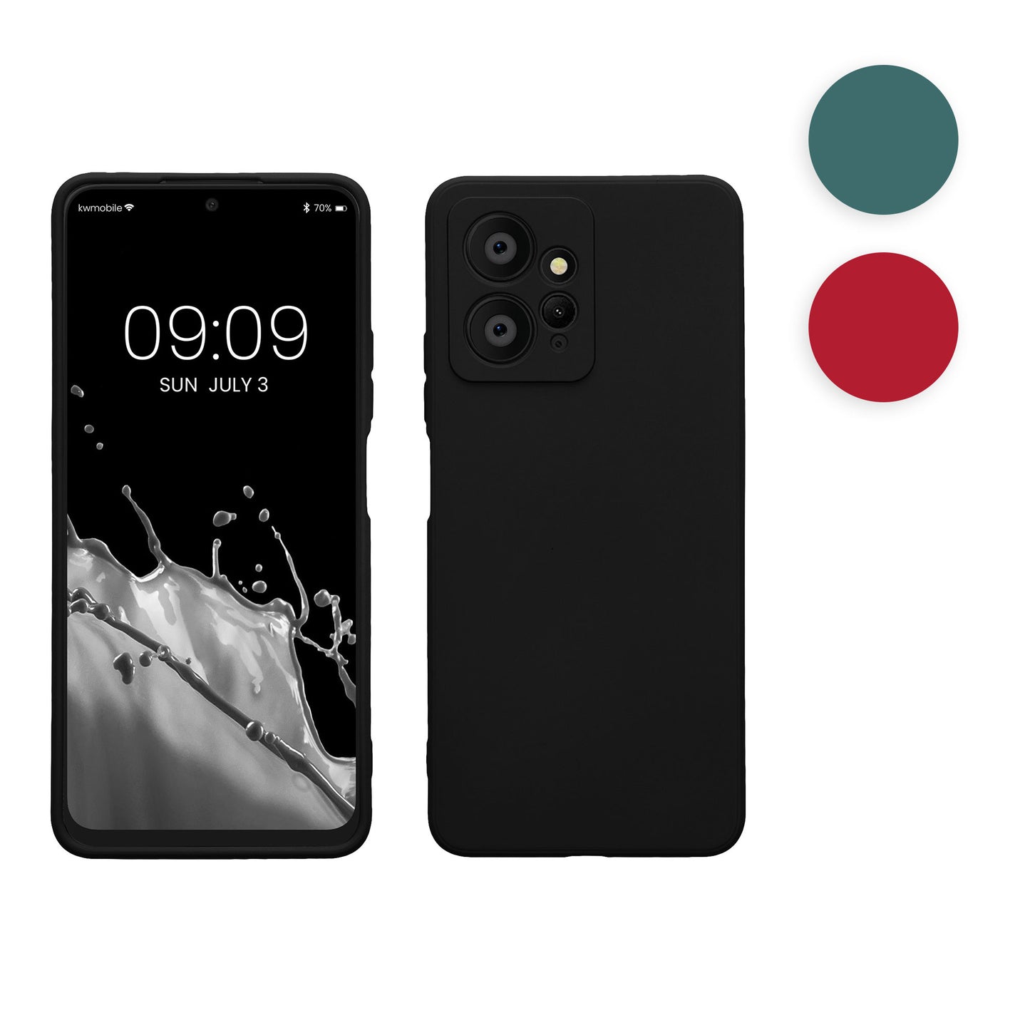 kwmobile Slim Case kompatibel mit Xiaomi Redmi Note 12 (4G) Hülle - Handyhülle aus Silikon in Sweet Cherry Sweet Cherry  
