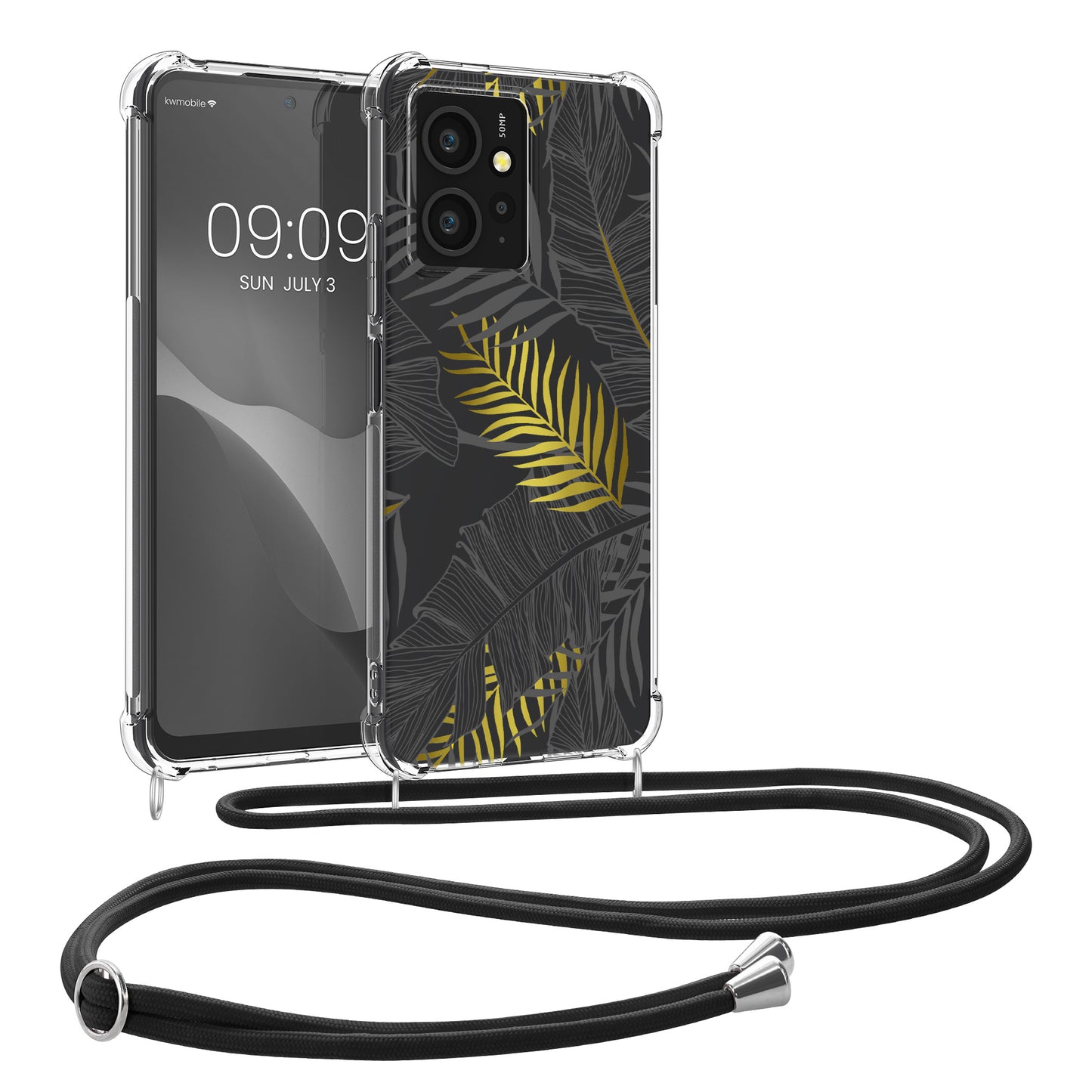 kwmobile Necklace Case kompatibel mit Xiaomi Redmi Note 12 (4G) Hülle Silikon Cover mit Handykette
