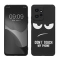 kwmobile Hülle kompatibel mit Xiaomi Redmi Note 12 (4G) - Handyhülle Silikon Case - Don't touch my Phone