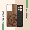 kwmobile Hülle kompatibel mit Xiaomi Redmi Note 12 (4G) Hülle - Handy Cover - TPU Handyhülle Kompass Vintage