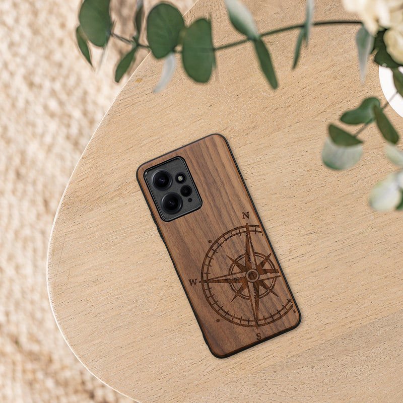 kwmobile Hülle kompatibel mit Xiaomi Redmi Note 12 (4G) Hülle - Handy Cover - TPU Handyhülle Kompass Vintage