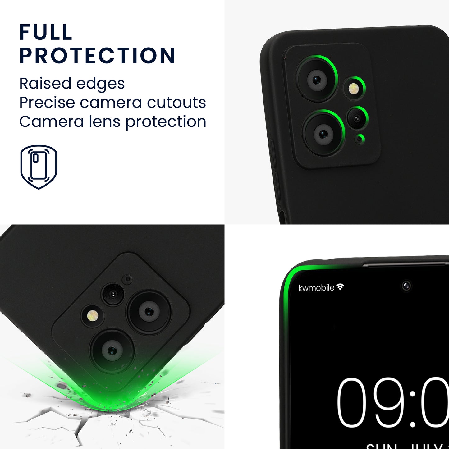 kwmobile Handyhülle für Xiaomi Redmi Note 12 (4G) Hülle - weiches Handy Silikon Case - Schutzhülle Cover