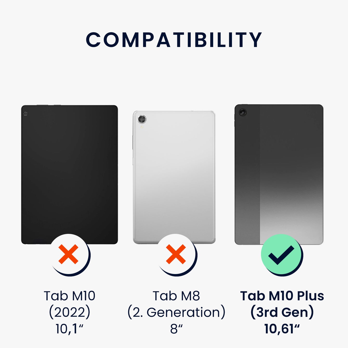 2x Folie kompatibel mit Lenovo Tab M10 Plus (3rd Gen)