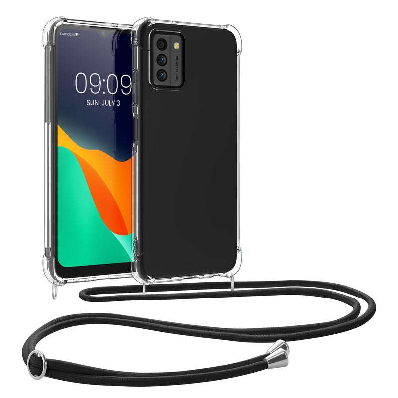 kwmobile Necklace Case kompatibel mit Nokia G22 Hülle - Silikon Cover mit Handykette - Band Handyhülle Transparent Transparent  