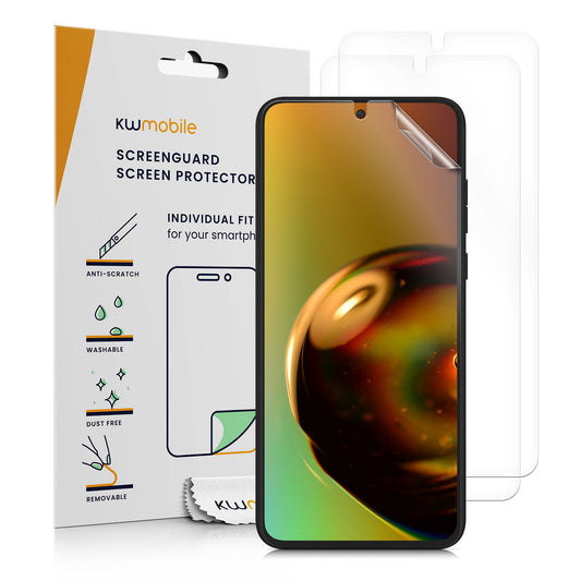 kwmobile 3x Displayschutzfolie kompatibel mit Motorola Edge 30 Neo Folie - klare Schutzfolien Set in transparent Transparent  