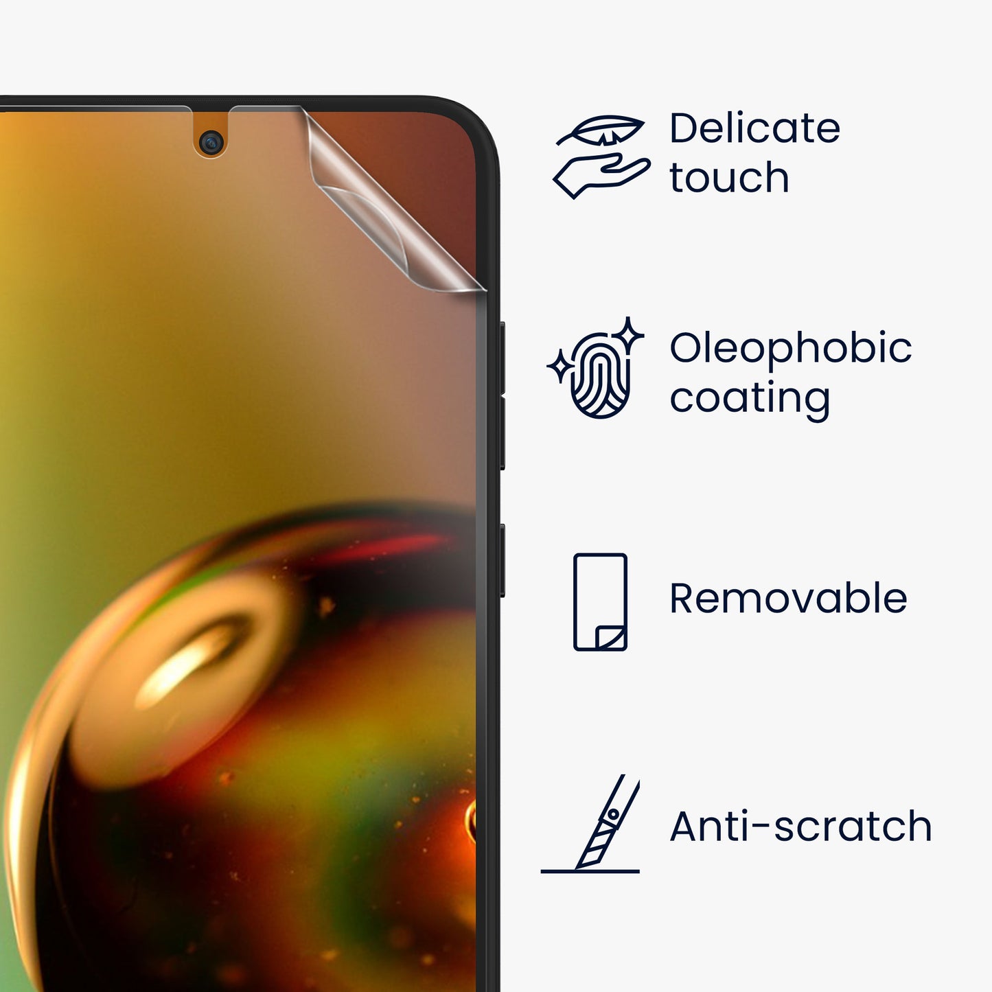 3x Folie kristallklar für Motorola Edge 30 Neo
