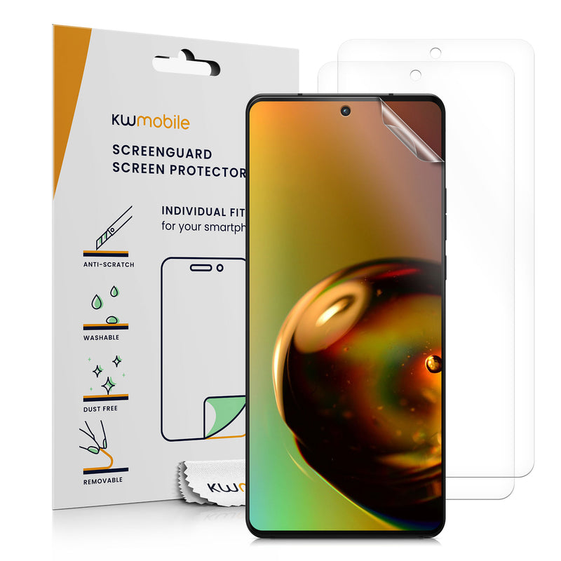 kwmobile 3x Displayschutzfolie kompatibel mit Motorola Edge 30 Ultra Folie - klare Schutzfolien Set in transparent Transparent  