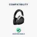 kwmobile Ohr Polster für ASUS ROG Delta S Kopfhörer Ersatzteile Over Ear Headphones