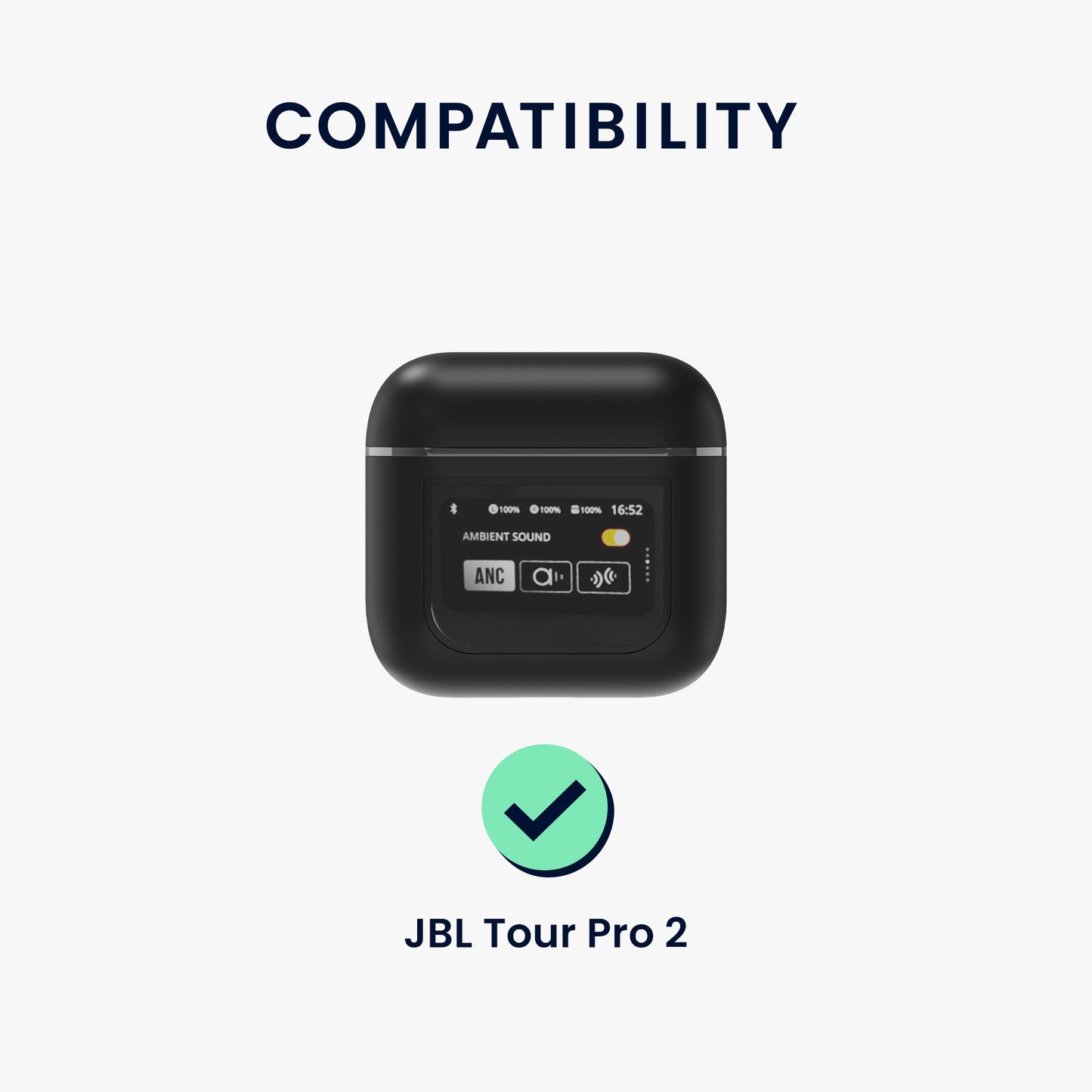 kwmobile Hülle kompatibel mit JBL Tour Pro 2 Hülle Kopfhörer Case TPU Cover Schutzhülle