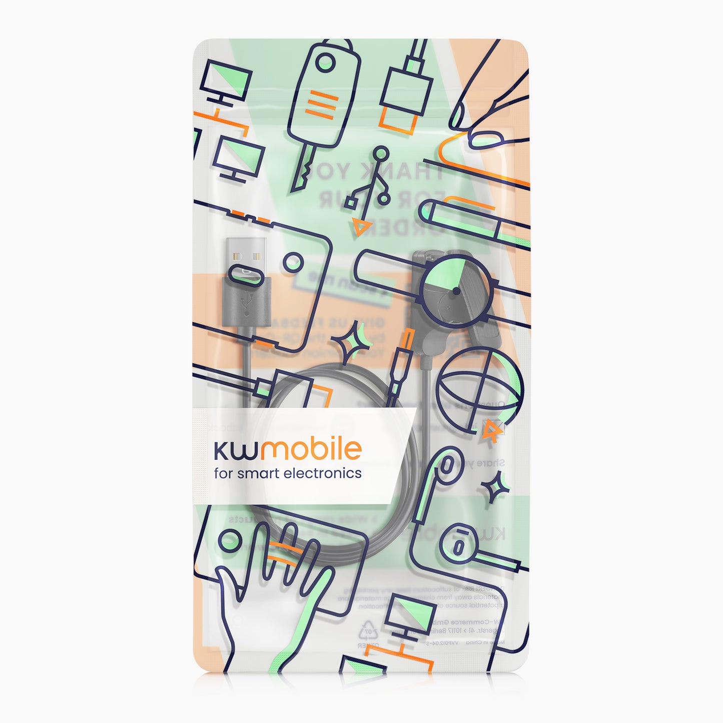 kwmobile USB Kabel Charger kompatibel mit Garmin MARQ Ladekabel Smart Watch Ersatzkabel Fitnesstracker Aufladekabel