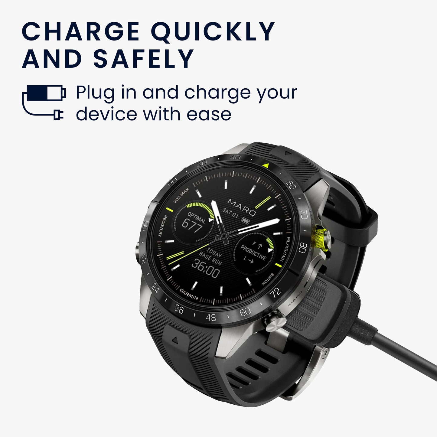 kwmobile USB Kabel Charger kompatibel mit Garmin MARQ Ladekabel Smart Watch Ersatzkabel Fitnesstracker Aufladekabel