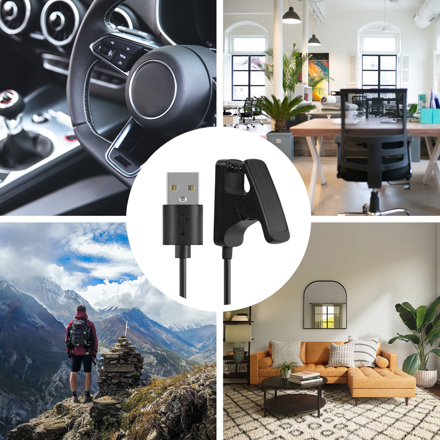kwmobile USB Kabel Charger kompatibel mit Garmin MARQ Ladekabel Smart Watch Ersatzkabel Fitnesstracker Aufladekabel