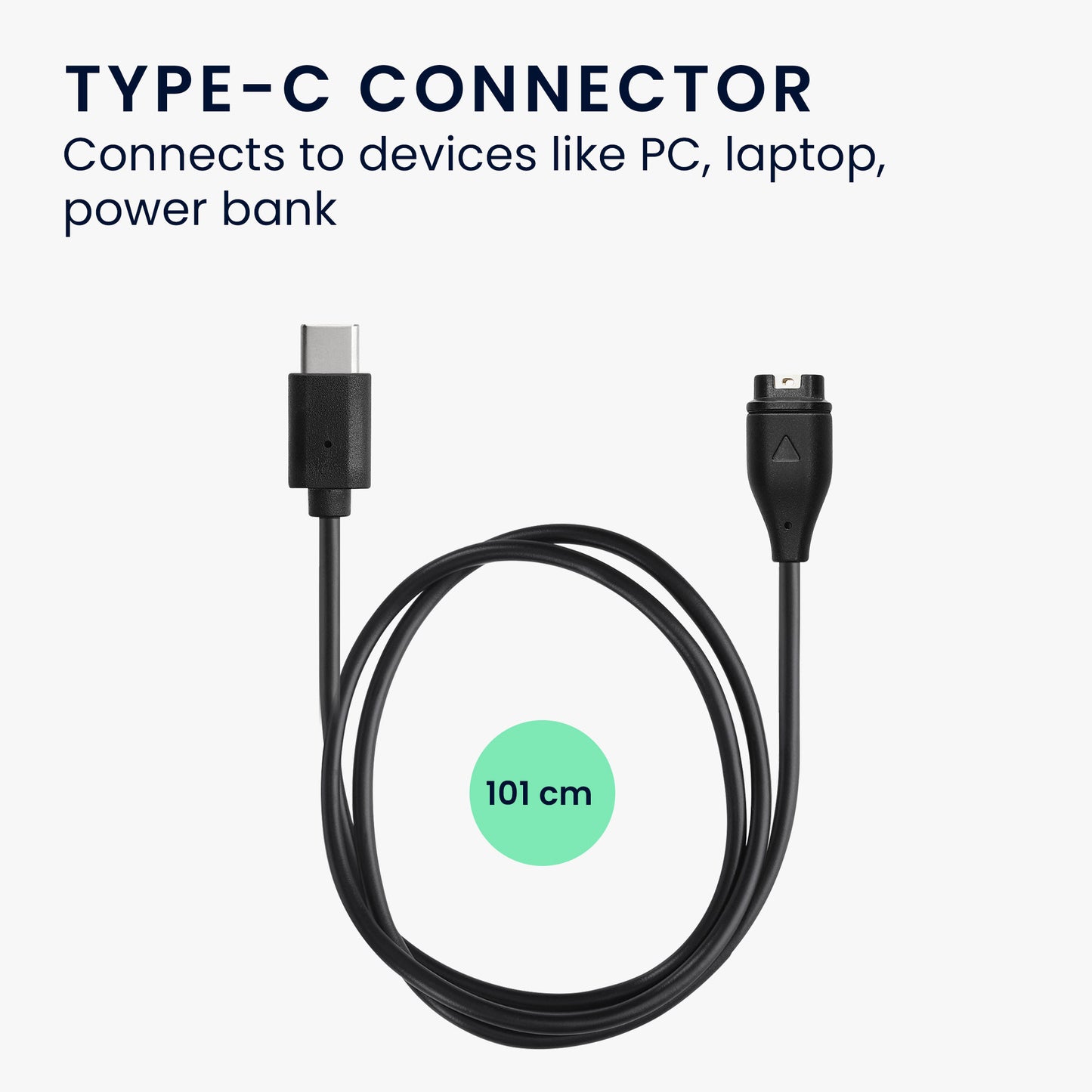 kwmobile USB C Ladekabel kompatibel mit Garmin Forerunner 55 Kabel Charger Smart Watch Ersatzkabel Fitnesstracker Aufladekabel