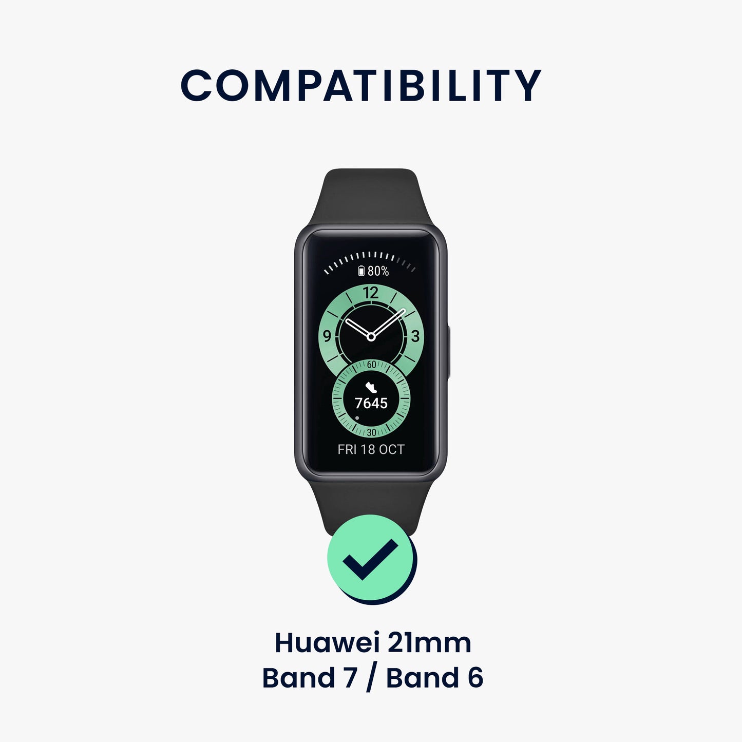kwmobile Sportarmband kompatibel mit Huawei Band 6 & 6 Pro / Honor Band 7 & 6 Armband Großes Set Smartwatch Armband in verschiedenen Farben