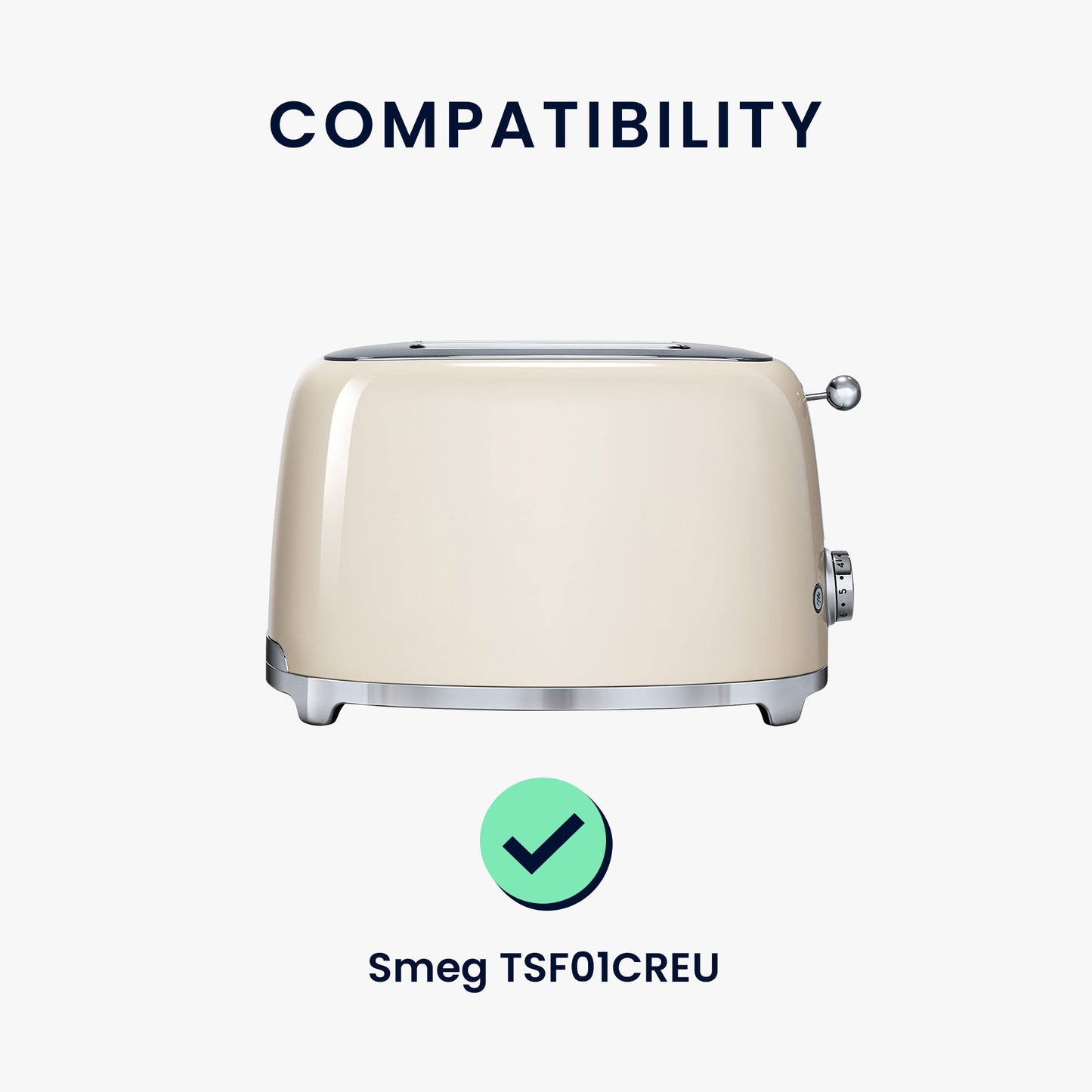 kwmobile Hülle Abdeckung kompatibel mit Smeg TSF01CREU Schutzhülle Staubschutz Abdeckhaube für Toaster