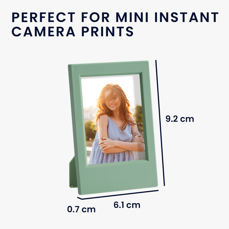 kwmobile Mini Bilderrahmen Set - Fotorahmen für Sofortbildkamera Fotos - Bilder Rahmen aus Kunststoff mit Standfunktion