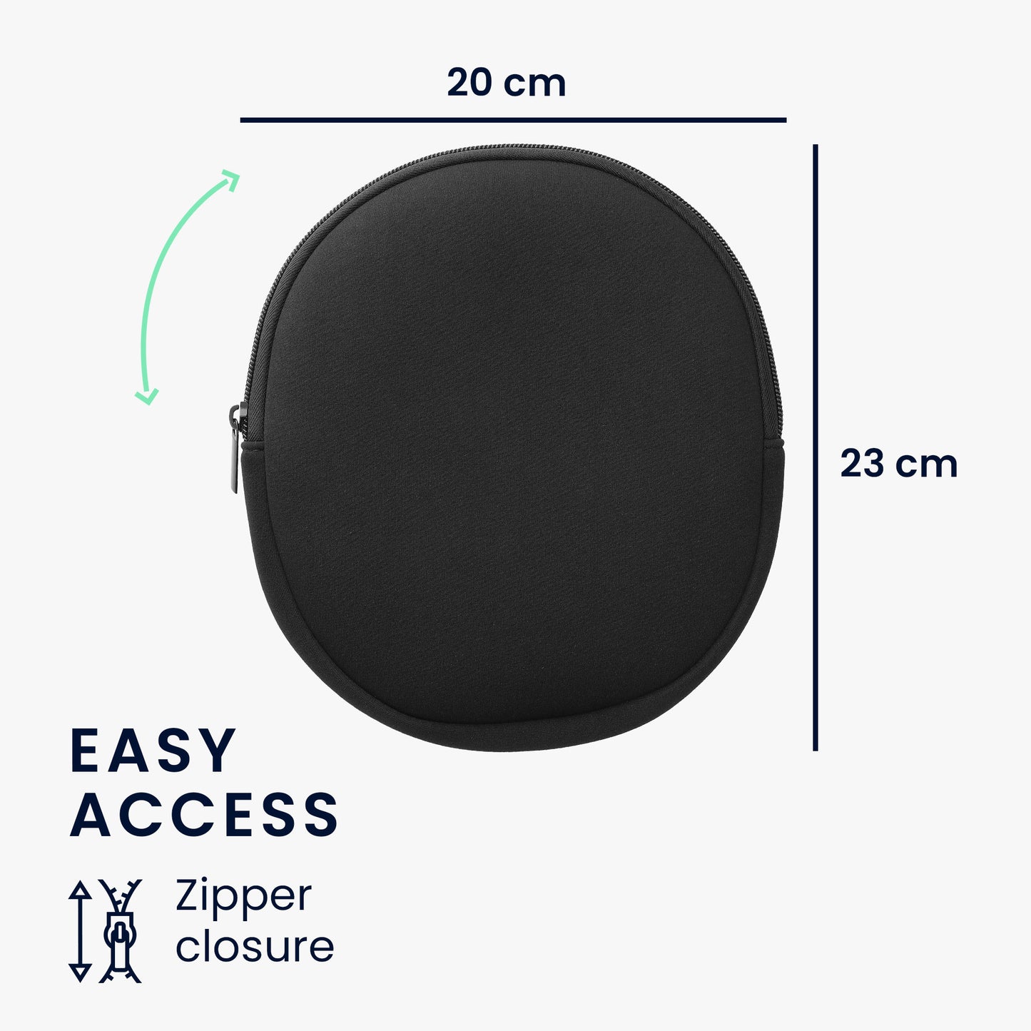 kwmobile Kopfhörer Tasche für H390 - Kopfhörer Case - Hülle Reise Beutel für Headset Headphones - Weiche Over Ear Schutzhülle