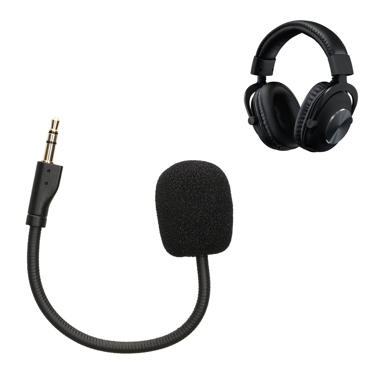 kwmobile Ersatz Kopfhörer Mikrofon kompatibel mit Logitech G Pro X Headset - Gaming Headphones Mikrofon mit 3,5 mm Klinkenstecker