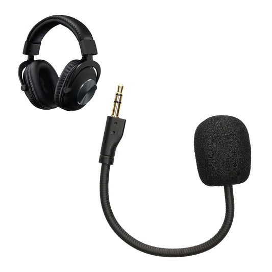 kwmobile Ersatz Kopfhörer Mikrofon kompatibel mit Logitech G Pro X Headset - Gaming Headphones Mikrofon mit 3,5 mm Klinkenstecker - Schwarz Schwarz  