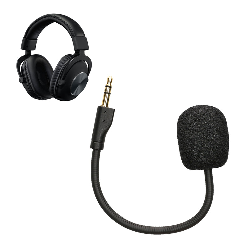 kwmobile Ersatz Kopfhörer Mikrofon kompatibel mit Logitech G Pro X Headset - Gaming Headphones Mikrofon mit 3,5 mm Klinkenstecker - Schwarz Schwarz  