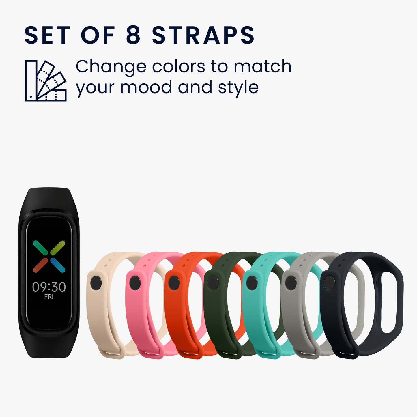 kwmobile Sportarmband kompatibel mit Oppo Band Smartwatch Armband Großes Set