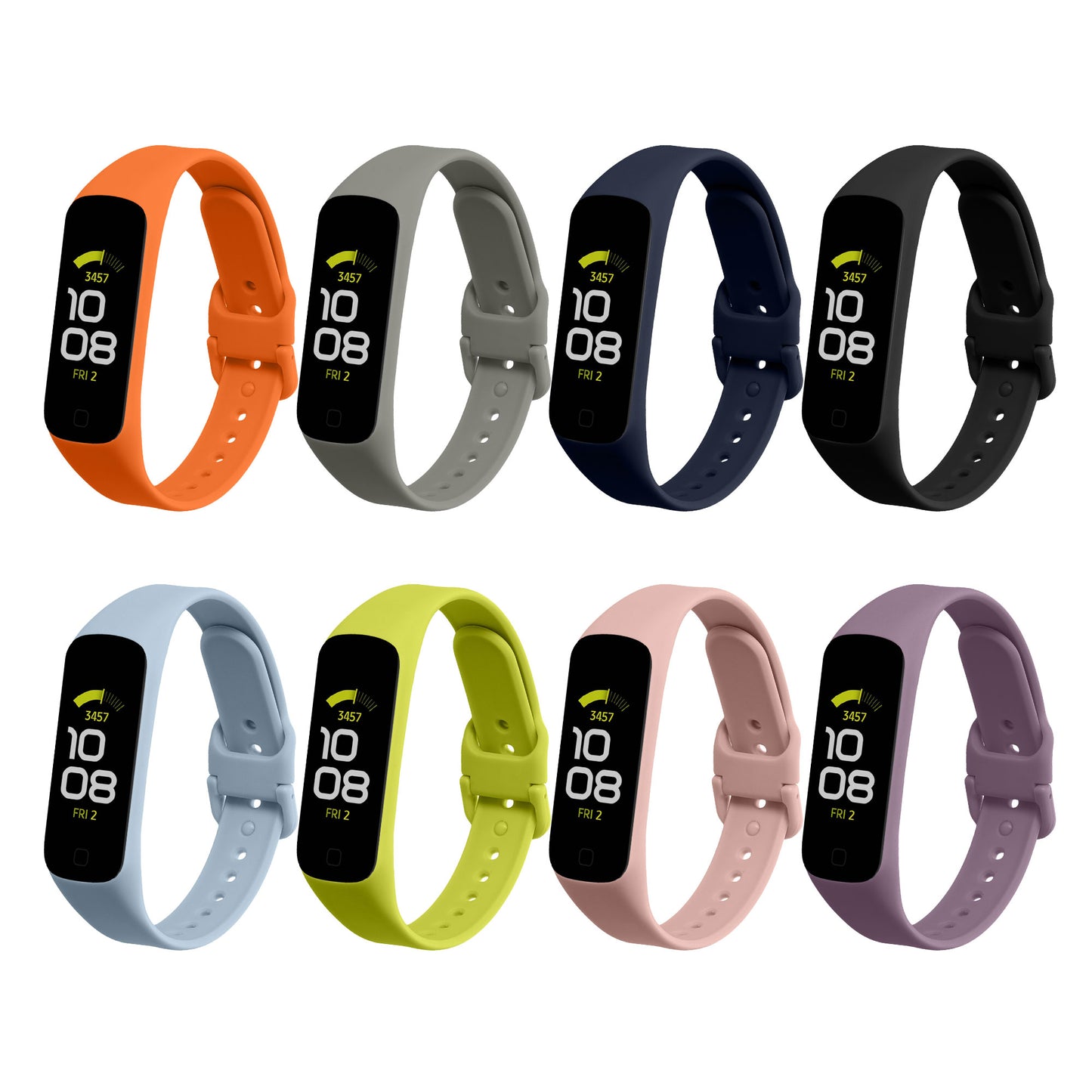 kwmobile Sportarmband kompatibel mit Samsung Galaxy Fit 2 Armband Großes Set Smartwatch Armband