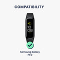 kwmobile Sportarmband kompatibel mit Samsung Galaxy Fit 2 Armband Großes Set Smartwatch Armband