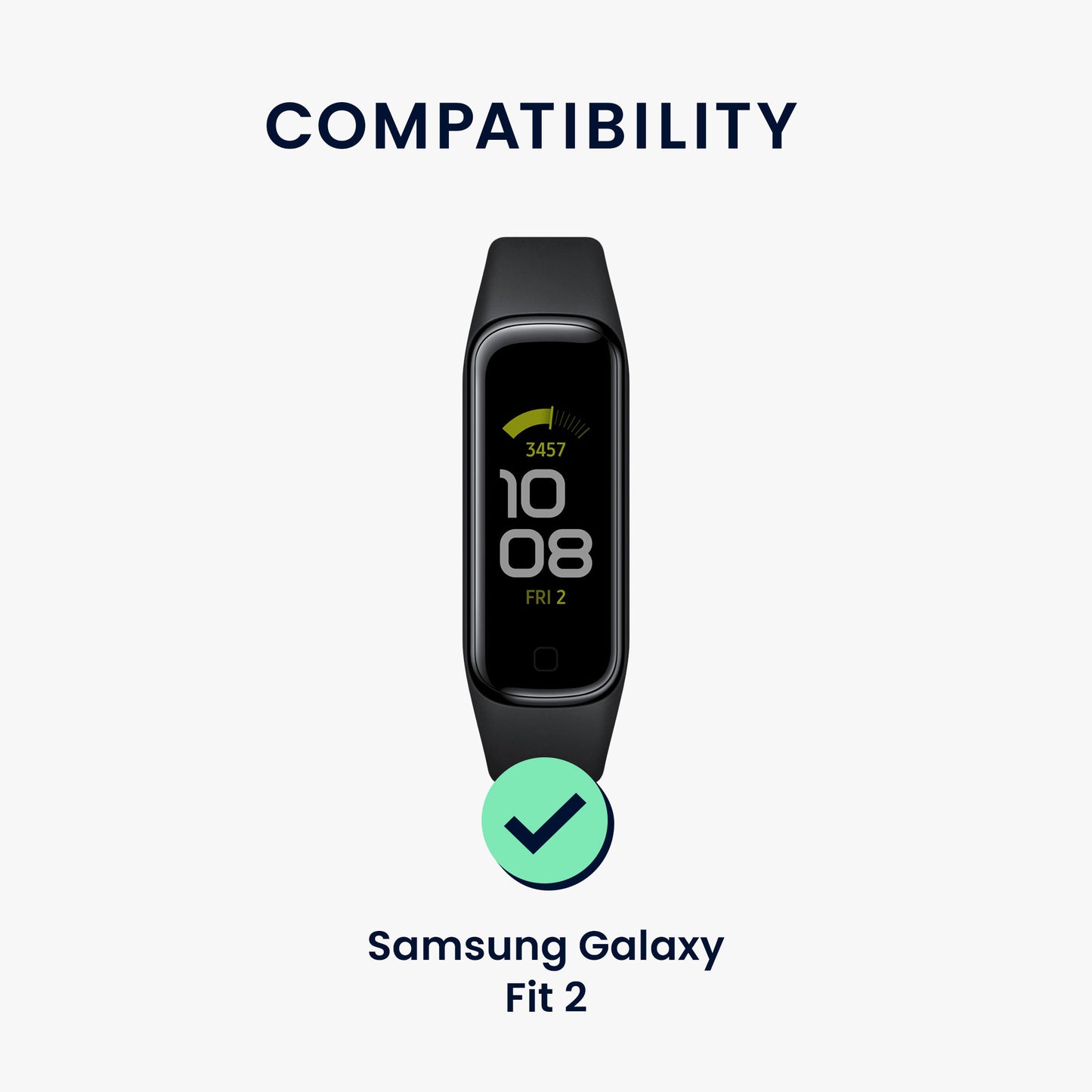 kwmobile Sportarmband kompatibel mit Samsung Galaxy Fit 2 Armband Großes Set Smartwatch Armband