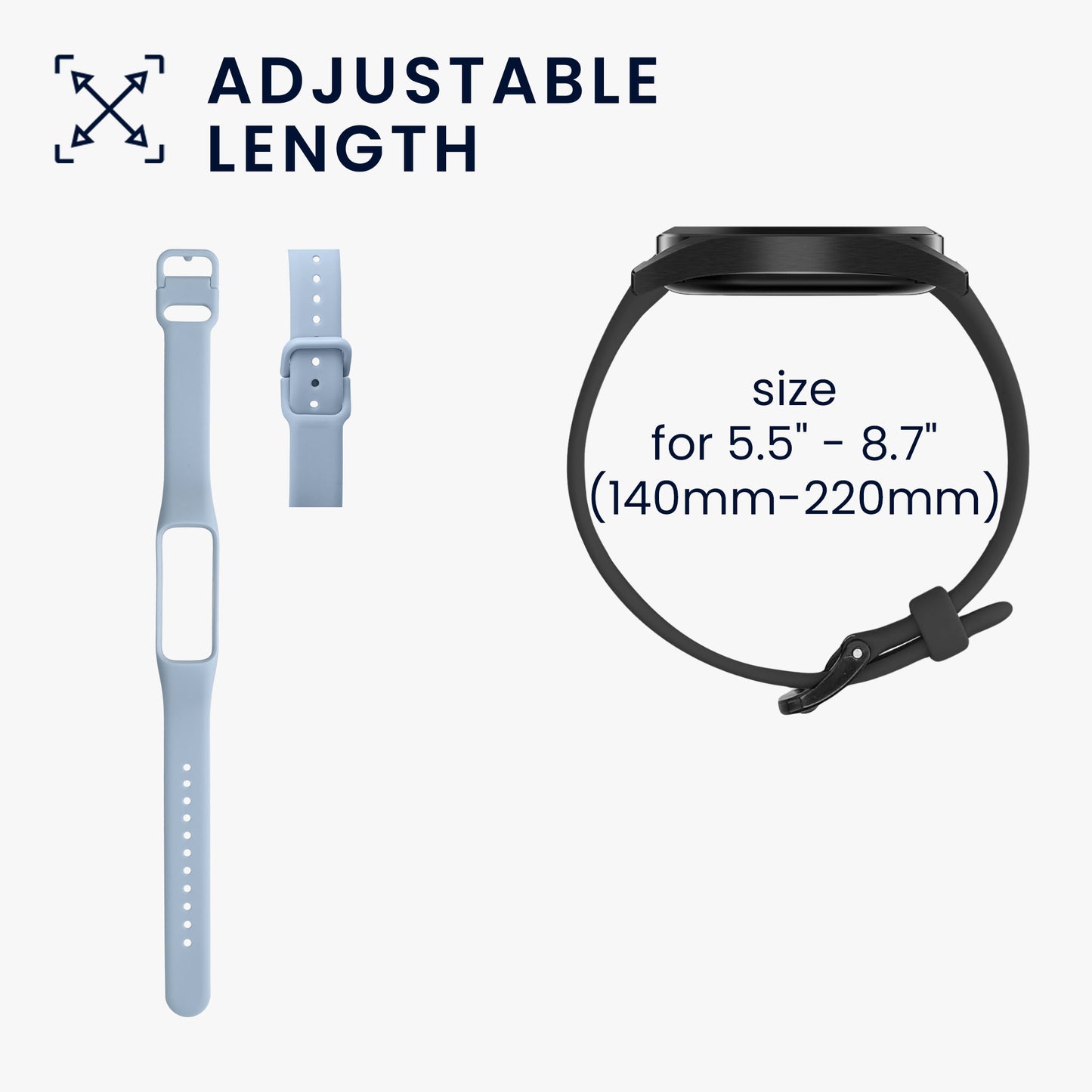 kwmobile Sportarmband kompatibel mit Samsung Galaxy Fit 2 Armband Großes Set Smartwatch Armband