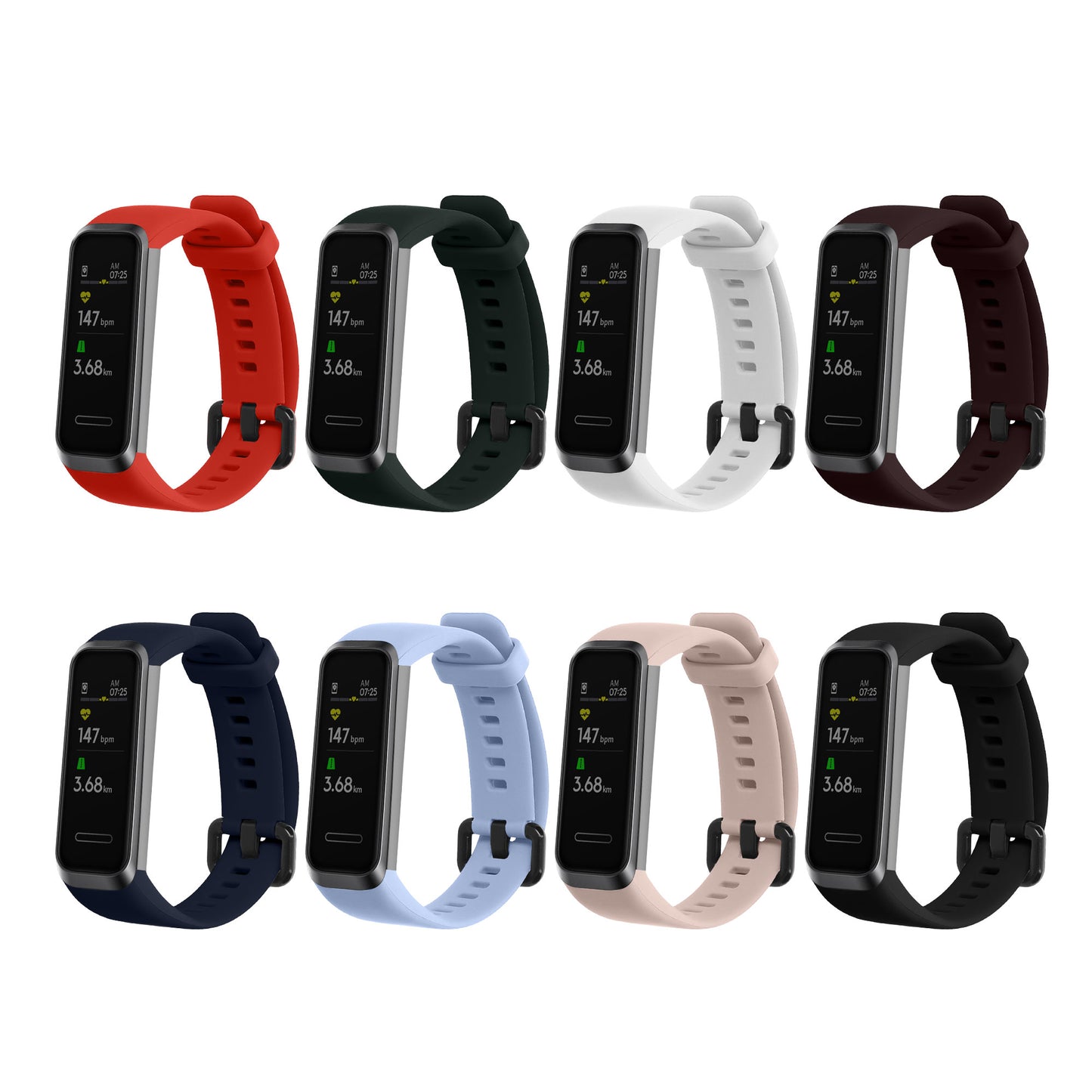 kwmobile Sportarmband kompatibel mit Huawei Band 4 Armband Großes Set Smartwatch Armband