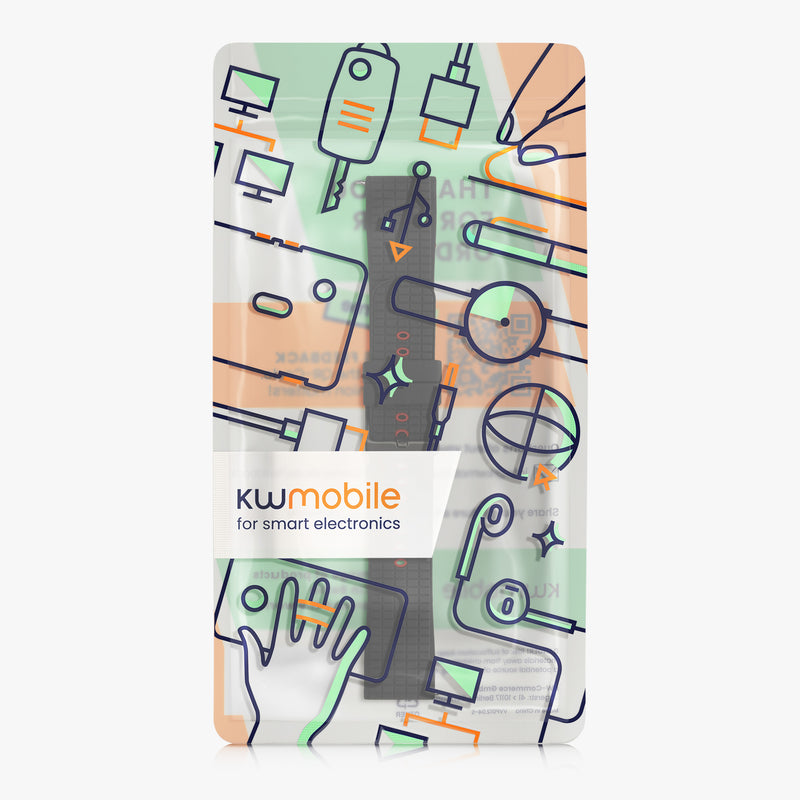 kwmobile Silikon Uhrenarmband für Ticwatch Pro 3 Ultra / Pro 3 / S2 / GTX Armband Ersatzarmband für Fitnesstracker Wechselarmband Smartwatch