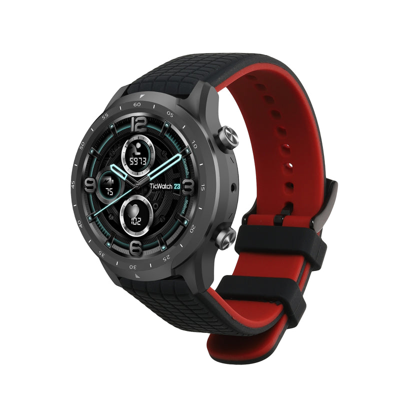 kwmobile Silikon Uhrenarmband für Ticwatch Pro 3 Ultra / Pro 3 / S2 / GTX Armband Ersatzarmband für Fitnesstracker Wechselarmband Smartwatch