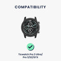 kwmobile Silikon Uhrenarmband für Ticwatch Pro 3 Ultra / Pro 3 / S2 / GTX Armband Ersatzarmband für Fitnesstracker Wechselarmband Smartwatch