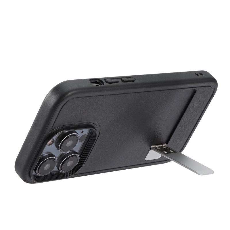 kwmobile Hülle kompatibel mit Apple iPhone 14 Pro Case mit TPU Bumper Handy Cover mit ausklappbarem Ständer