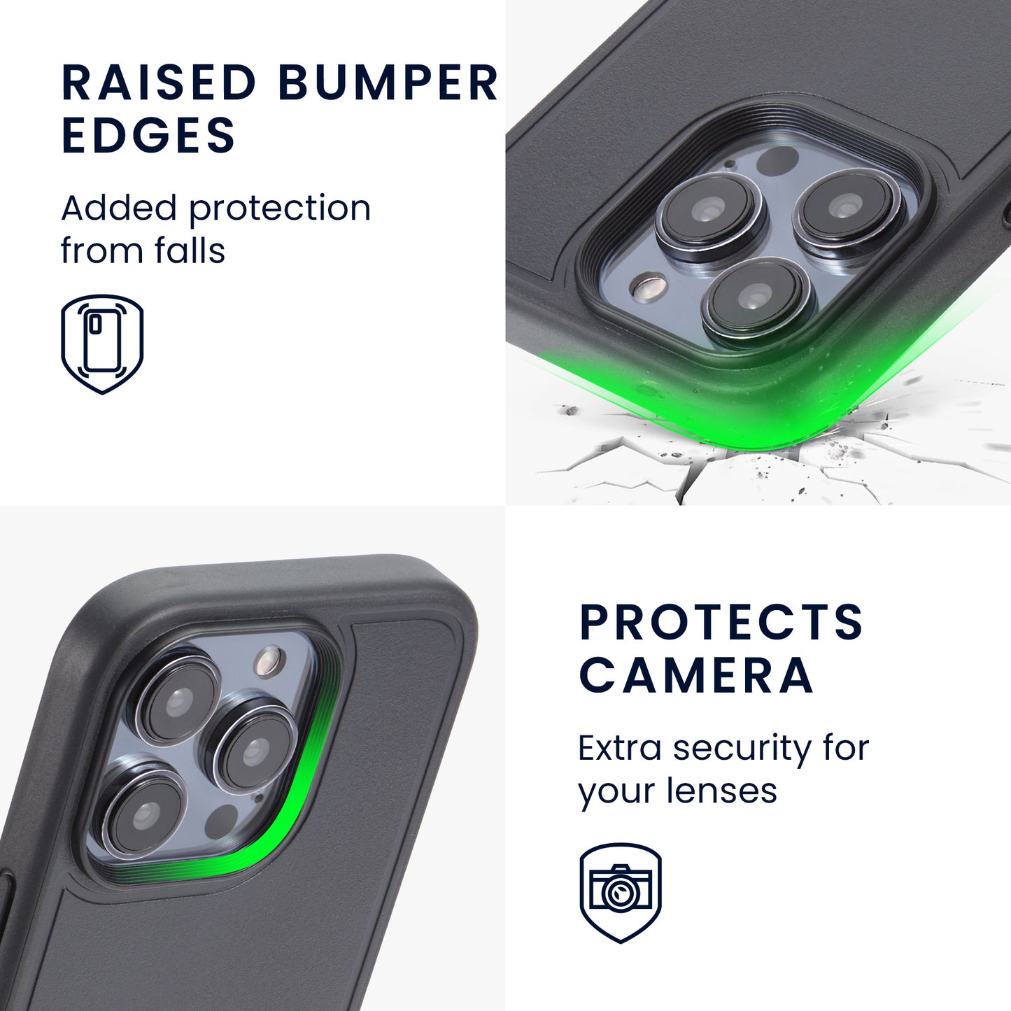 kwmobile Hülle kompatibel mit Apple iPhone 14 Pro Case mit TPU Bumper Handy Cover mit ausklappbarem Ständer