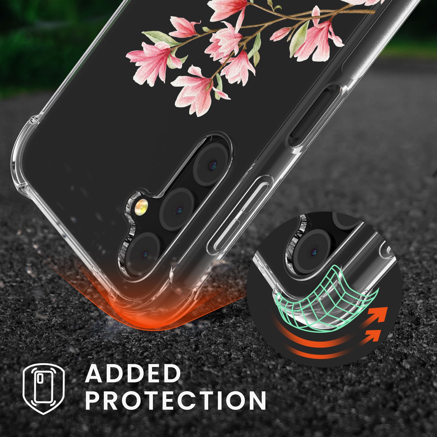 kwmobile Necklace Case kompatibel mit Samsung Galaxy A14 5G Hülle Silikon Cover mit Handykette
